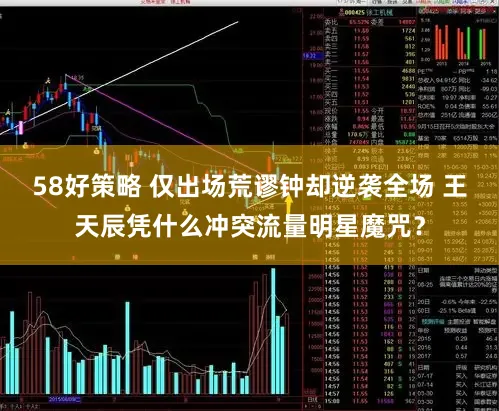 58好策略 仅出场荒谬钟却逆袭全场 王天辰凭什么冲突流量明星魔咒？