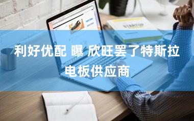 利好优配 曝 欣旺罢了特斯拉电板供应商